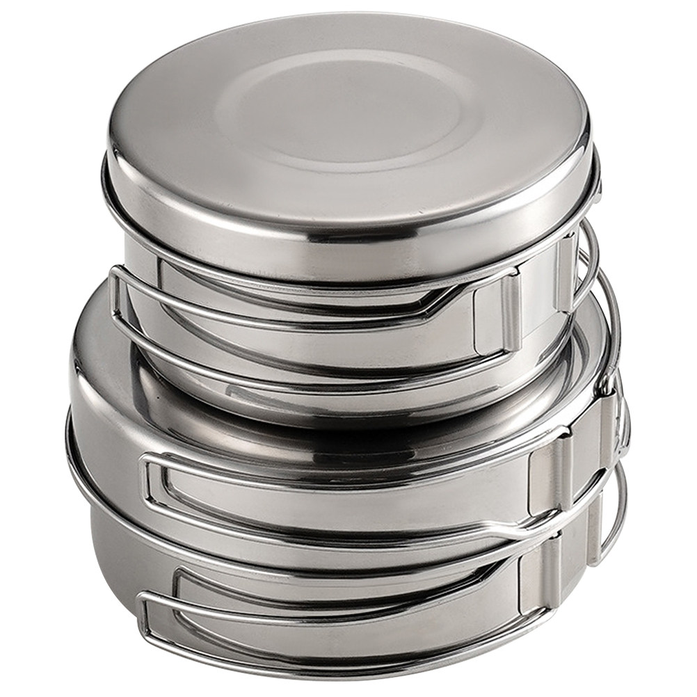 Camping Outdoor Cooking Set - 1Set Stainless Steel Camping Cookware Set