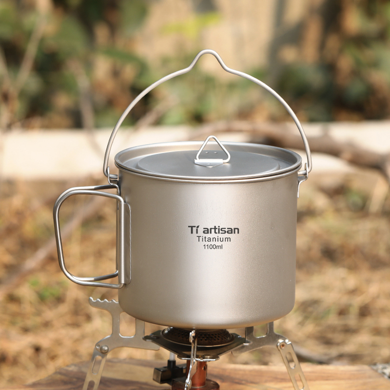 Camping Cooking Handle - Tiartisan Titanium 1.1L Camping Pot Outdoor