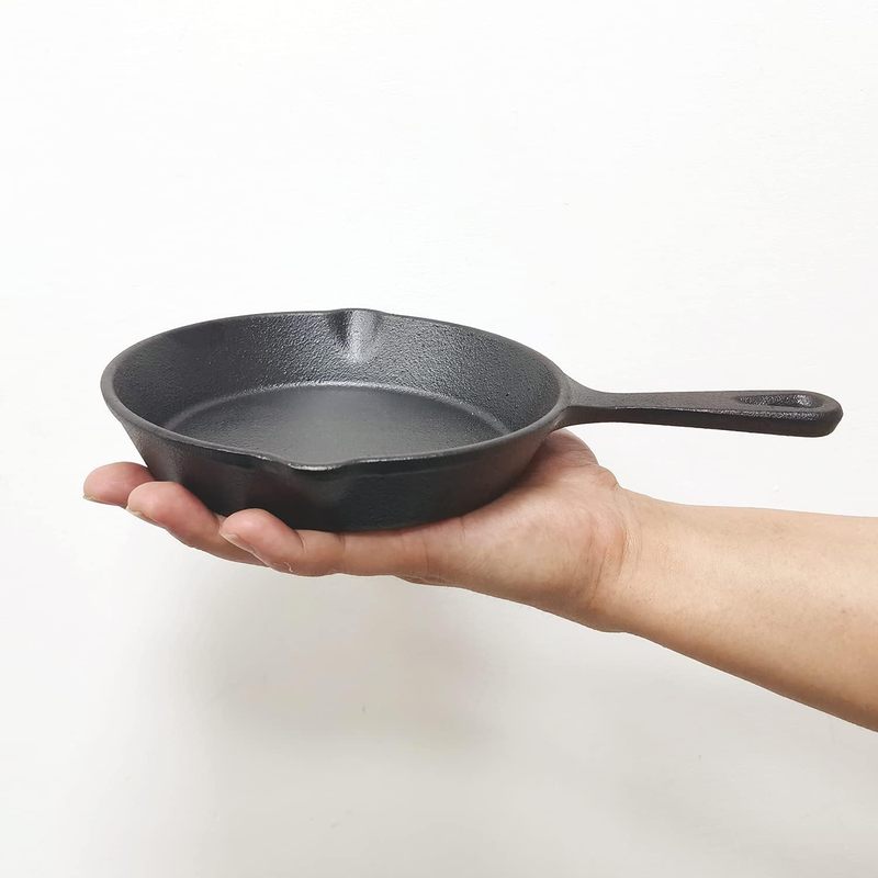 Camping Cooking Cast Iron - 6 Inch Cast Iron Skillet, Frying