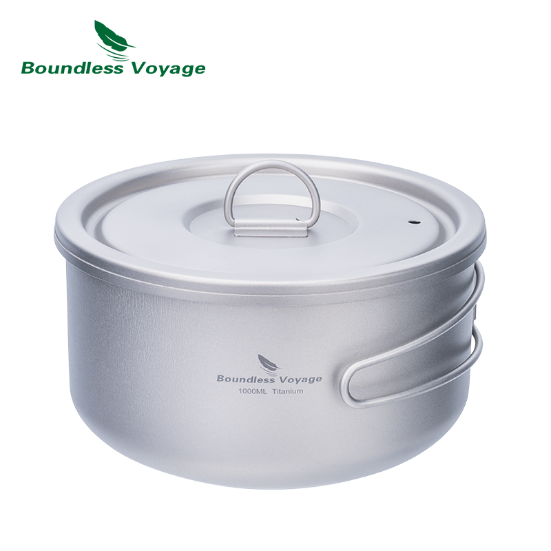 Camping Cooking Ware - Boundless Voyage Titanium Camping Pot with