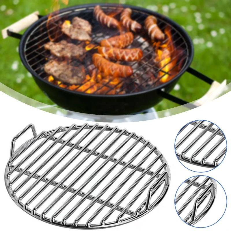 Camping Cooking Cast Iron - BBQ Rack,Grilling Grates Replacement,Round 40cm Cast