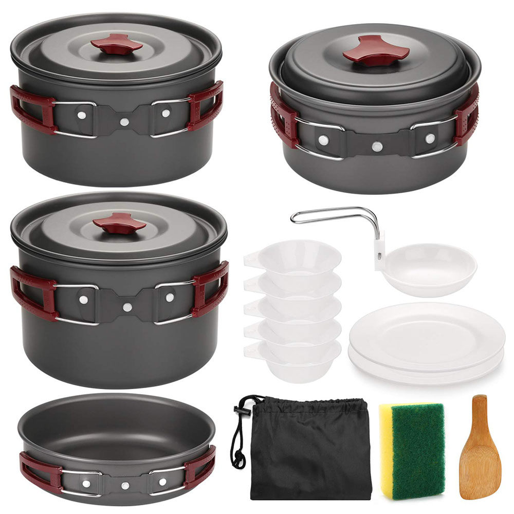 Camping Cooking Accessories Set - Outdoor Camping Cookware Kit Non Stick