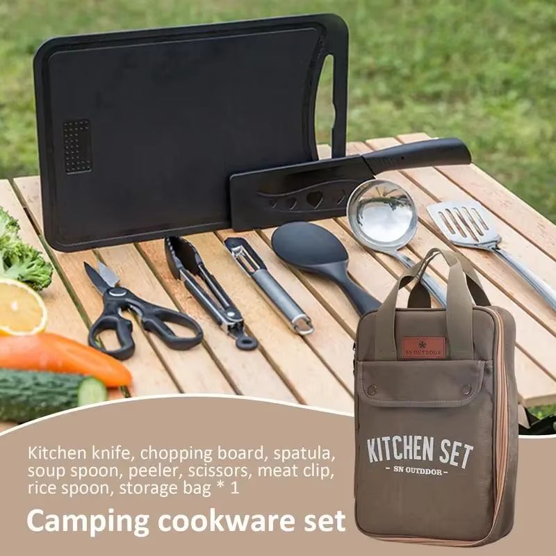 8pcs Camping Kitchen Cookware  - Camping Cooking Ware review and price