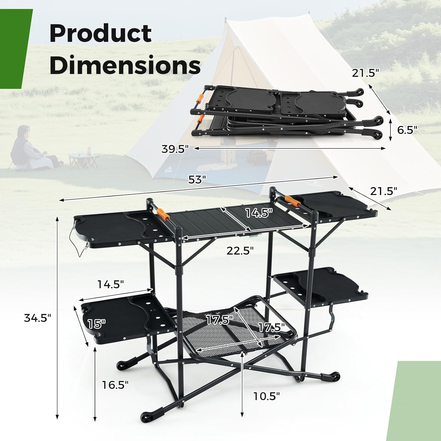 Portable Camp Cooking Table wi - Camping Cooking Table With Storage review and price