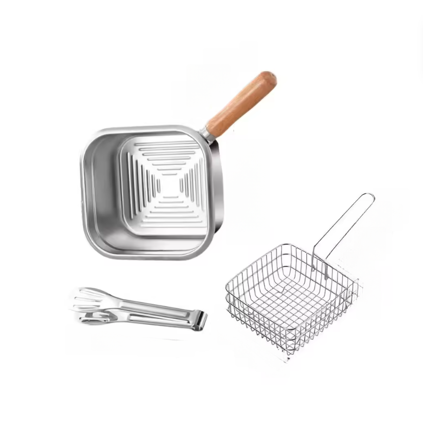 1 Set 316 Stainless Steel Squa - Camping Cooking Set Detachable Handle review and price
