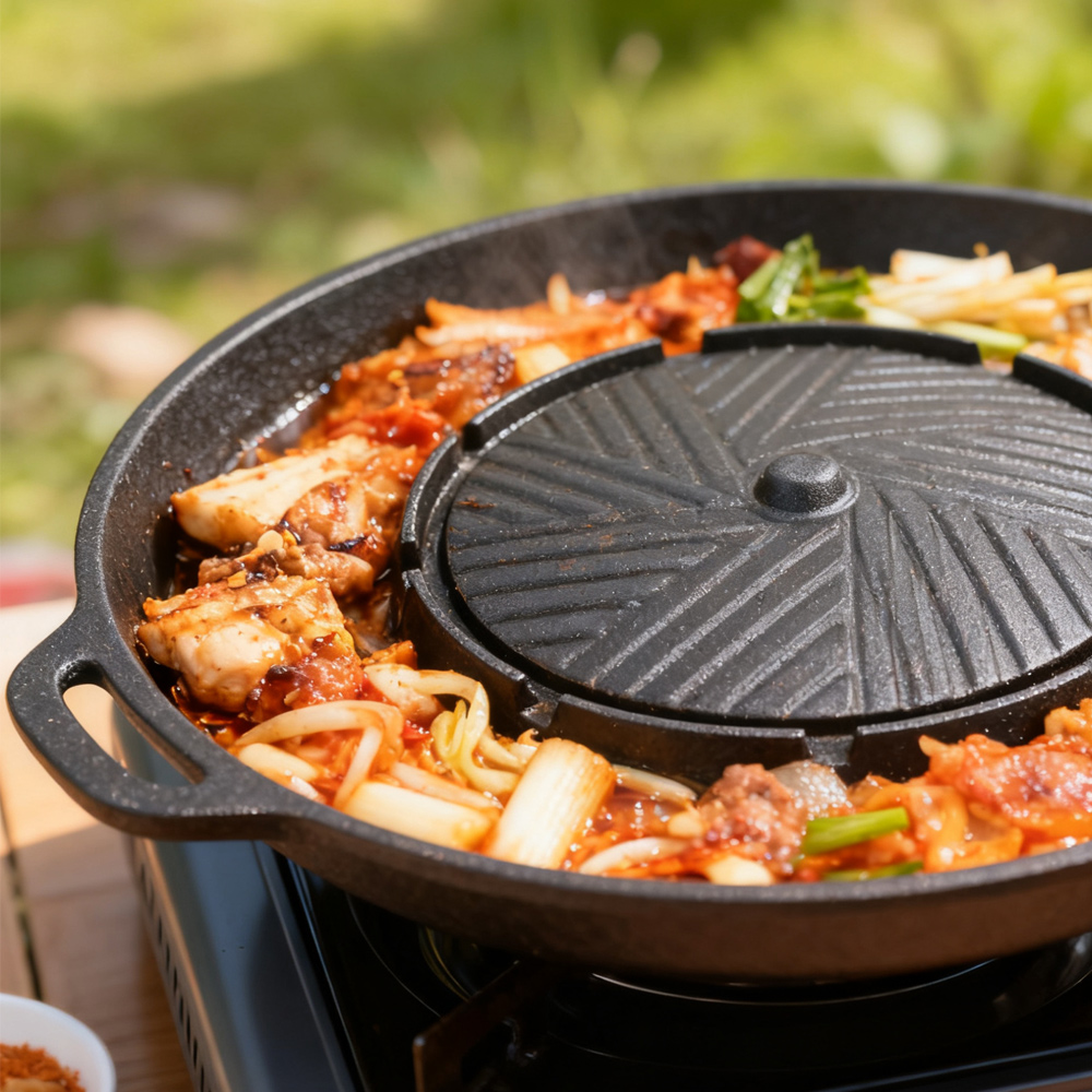 KOSUN Korean BBQ Grill Pan 2 i - Camping Cooking Portable review and price