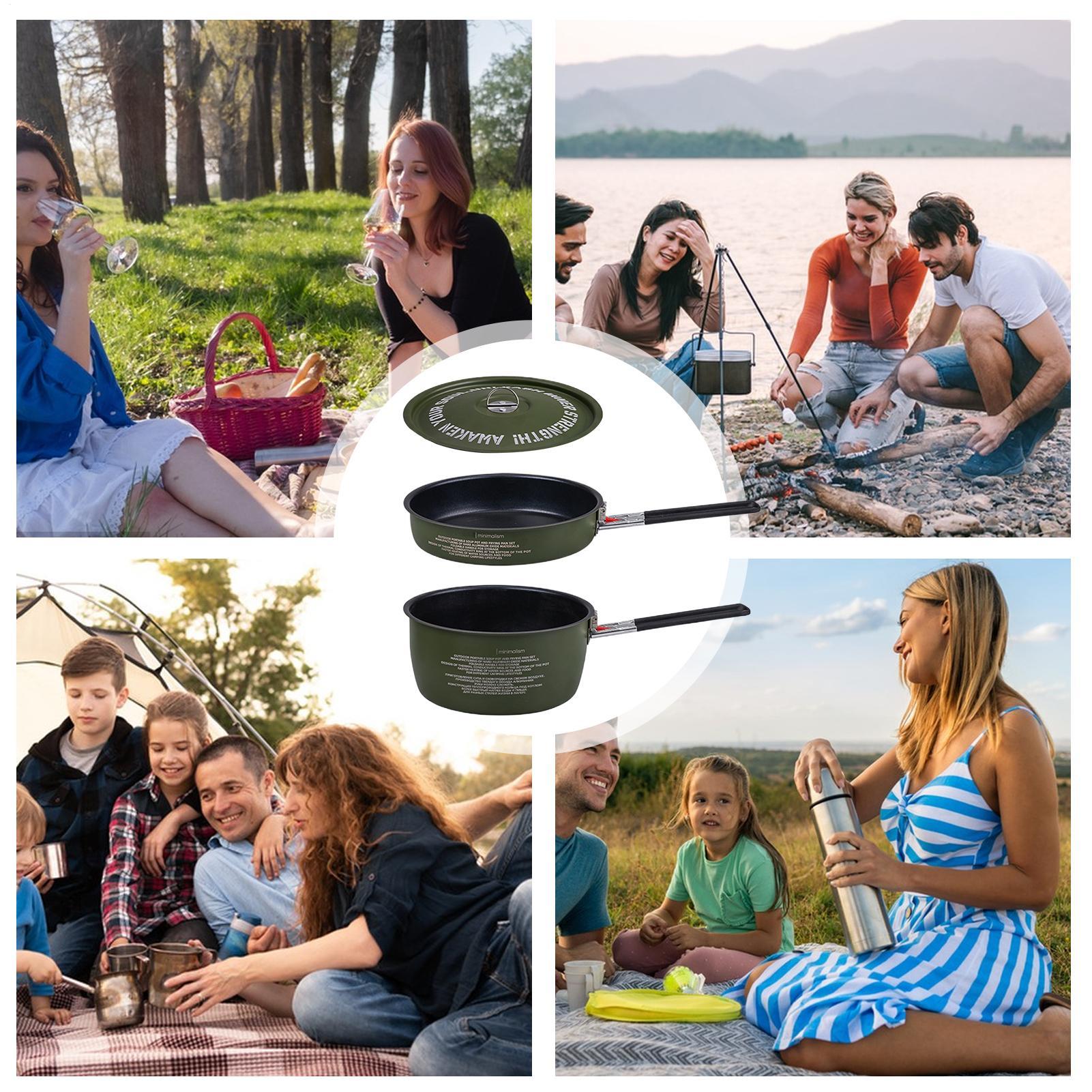 Camping Cookware Set Camping F - Camping Cooking Set Detachable Handle review and price
