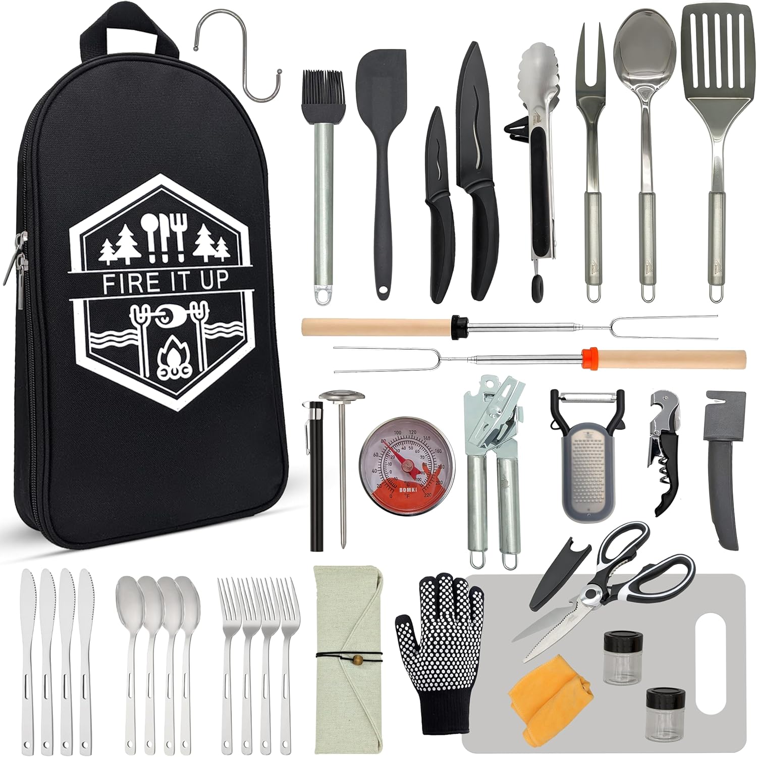 Camping BBQ Cooking Utensils S - Camping Cooking Essentials Kit review and price