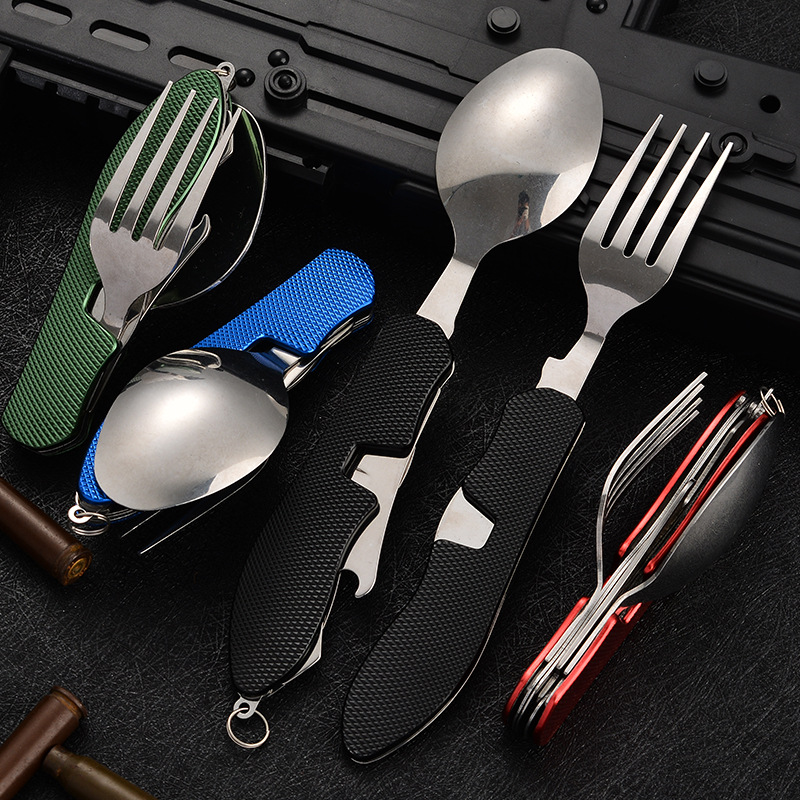 4 in1 Foldable Camping Utensil - Camping Cooking Knife Set review and price