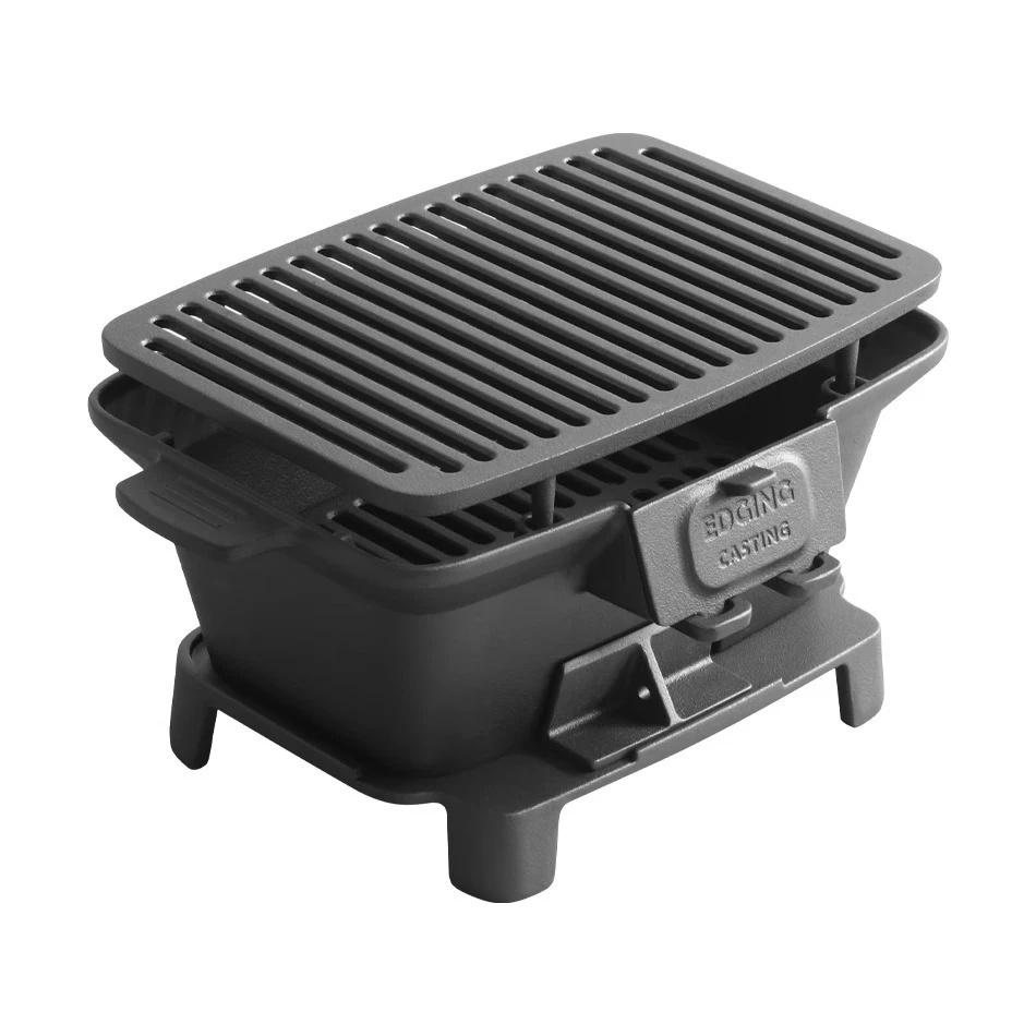 Uncoated barbecue charcoal sto - Camping Cooking Cast Iron review and price
