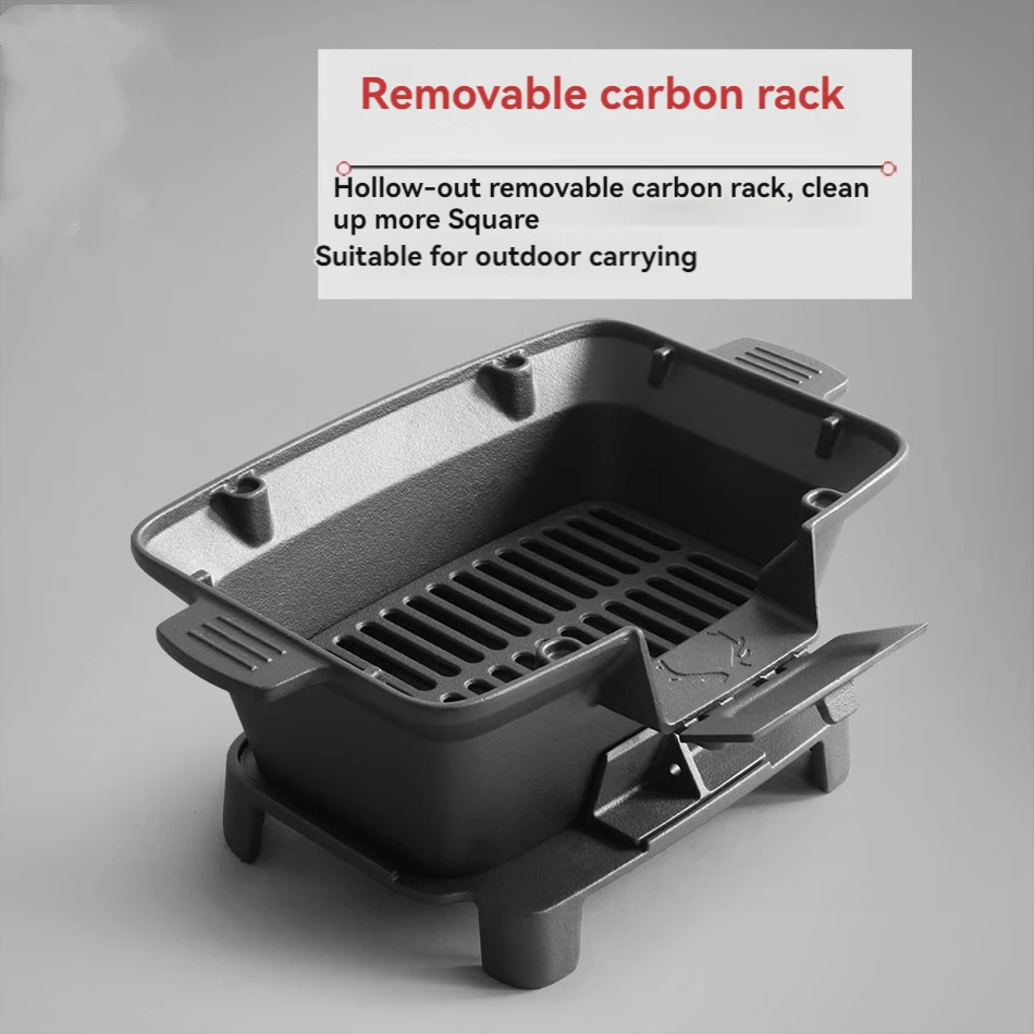 Uncoated barbecue charcoal sto - Camping Cooking Cast Iron review and price