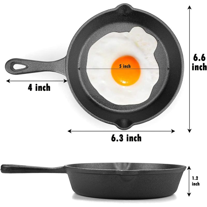 6 Inch Cast Iron Skillet, Fryi - Camping Cooking Cast Iron review and price