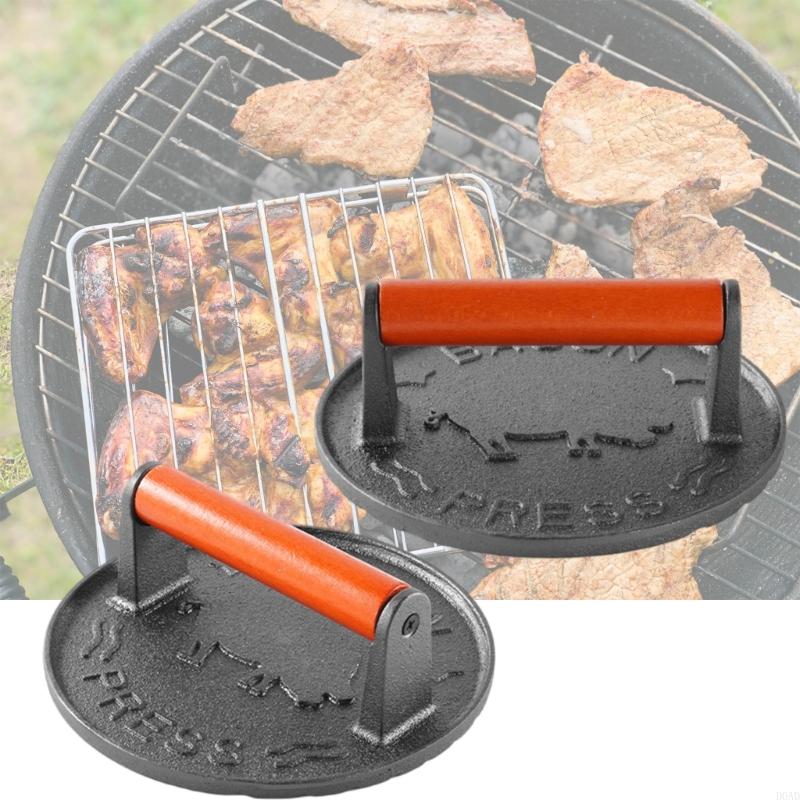 D0AD Cast Iron Patty Press wit - Camping Cooking Cast Iron review and price