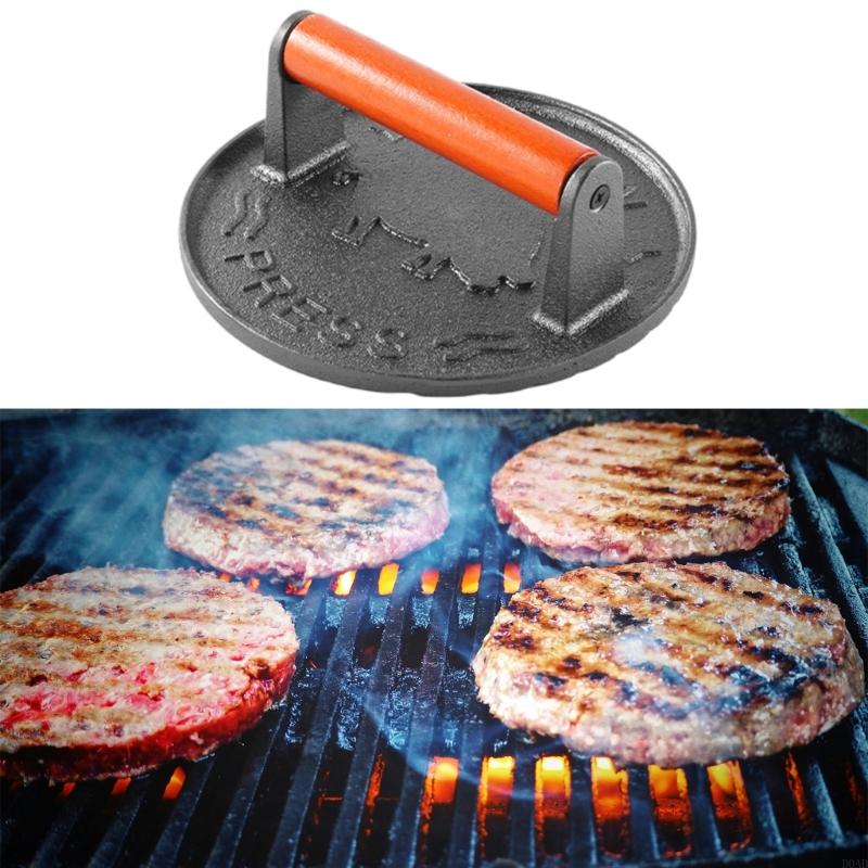 D0AD Cast Iron Patty Press wit - Camping Cooking Cast Iron review and price