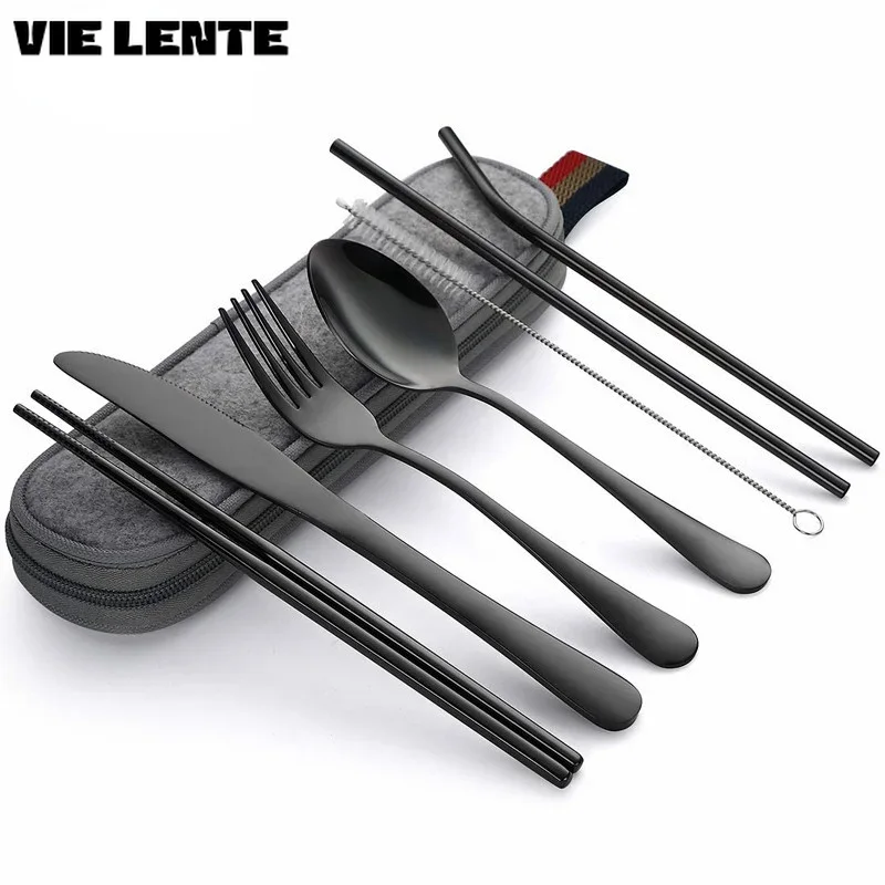 8Pcs/set Tableware Reusable Tr - Camping Cooking Knife Set review and price