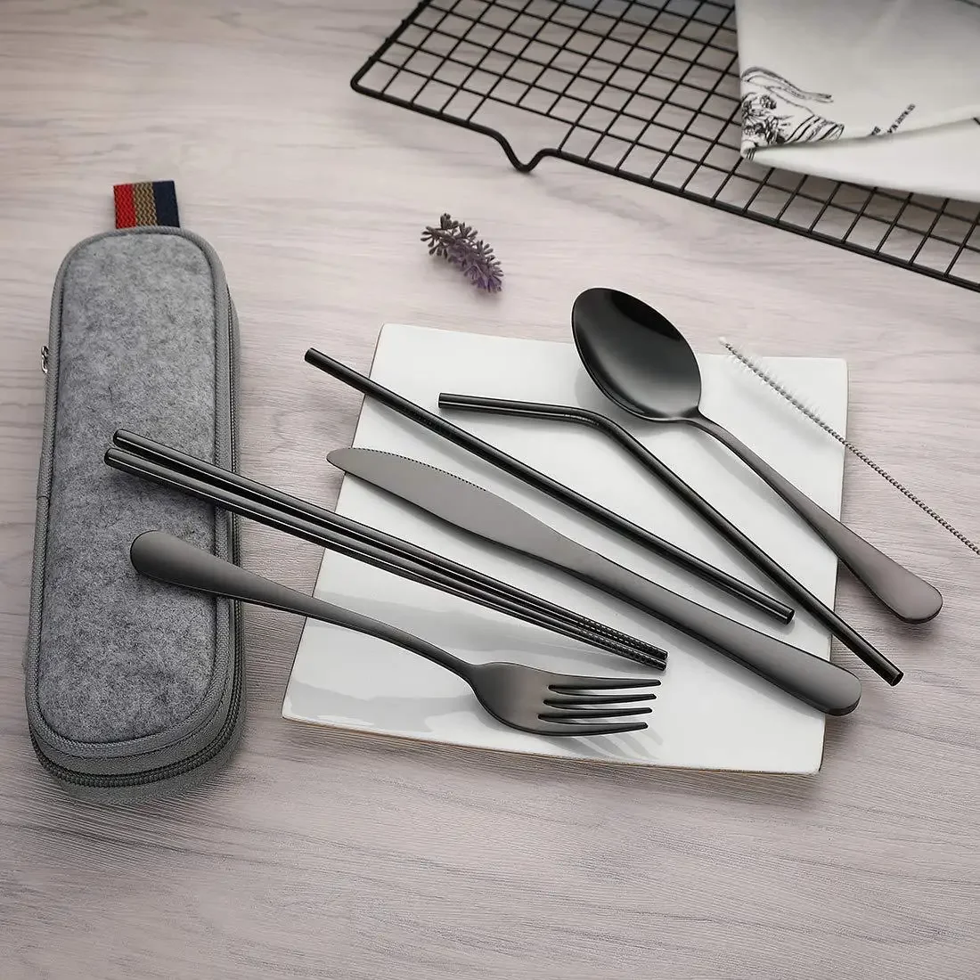 8Pcs/set Tableware Reusable Tr - Camping Cooking Knife Set review and price