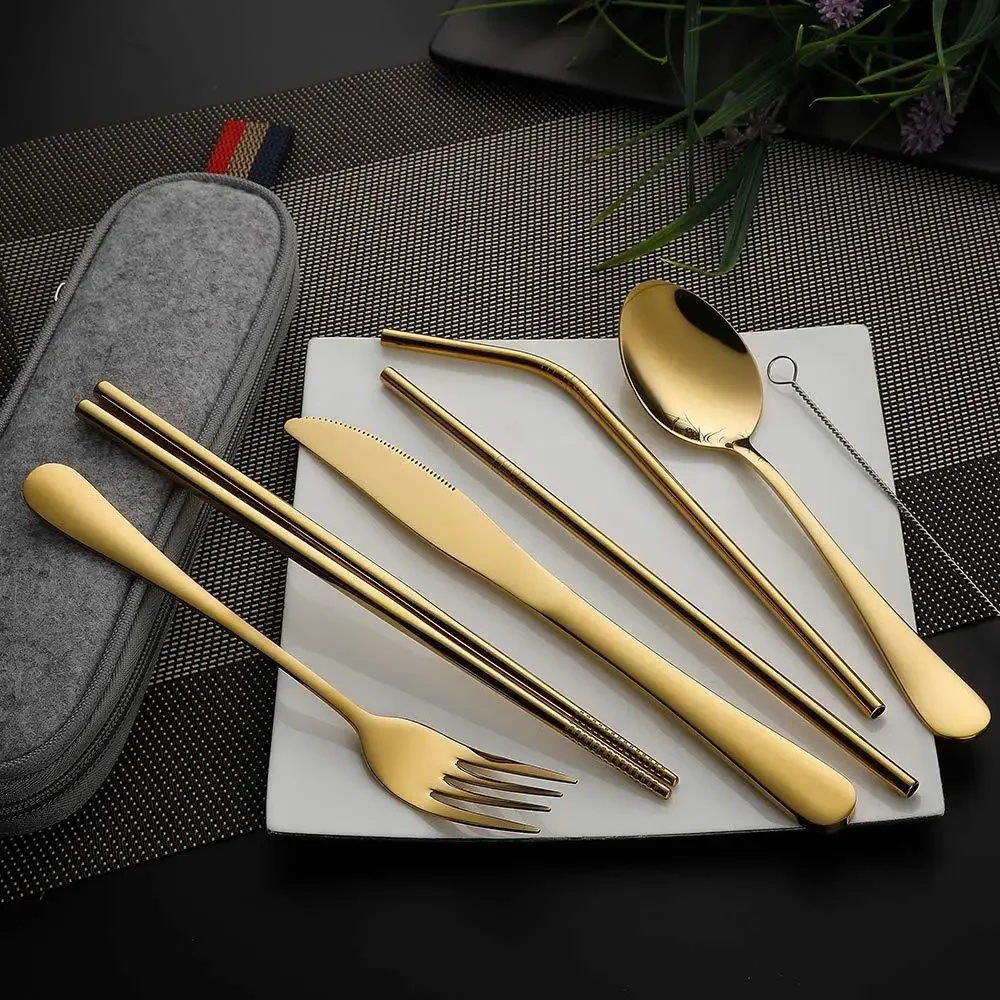 8Pcs/set Tableware Reusable Tr - Camping Cooking Knife Set review and price