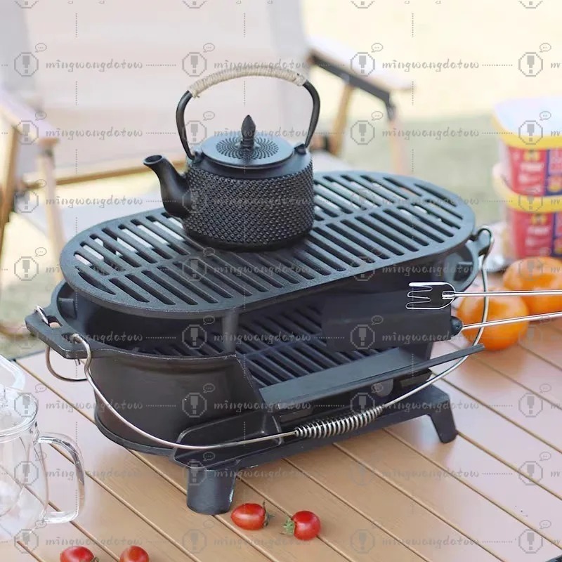Cast Iron Charcoal Grill Non C - Camping Cooking Cast Iron review and price