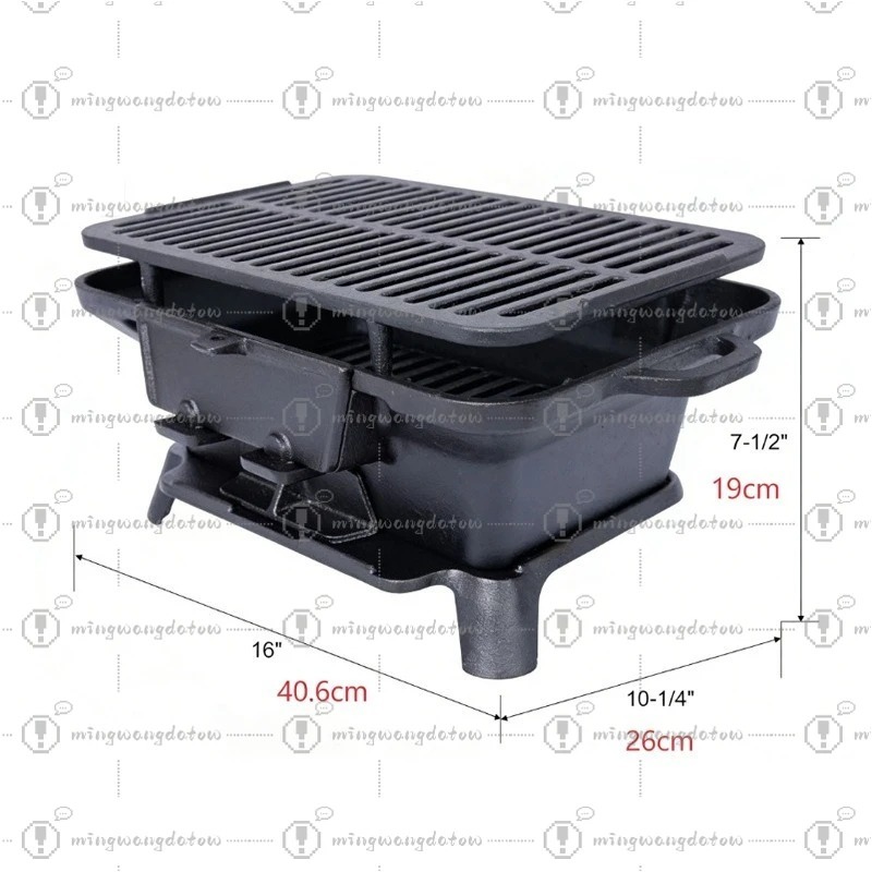 Cast Iron Charcoal Grill Non C - Camping Cooking Cast Iron review and price