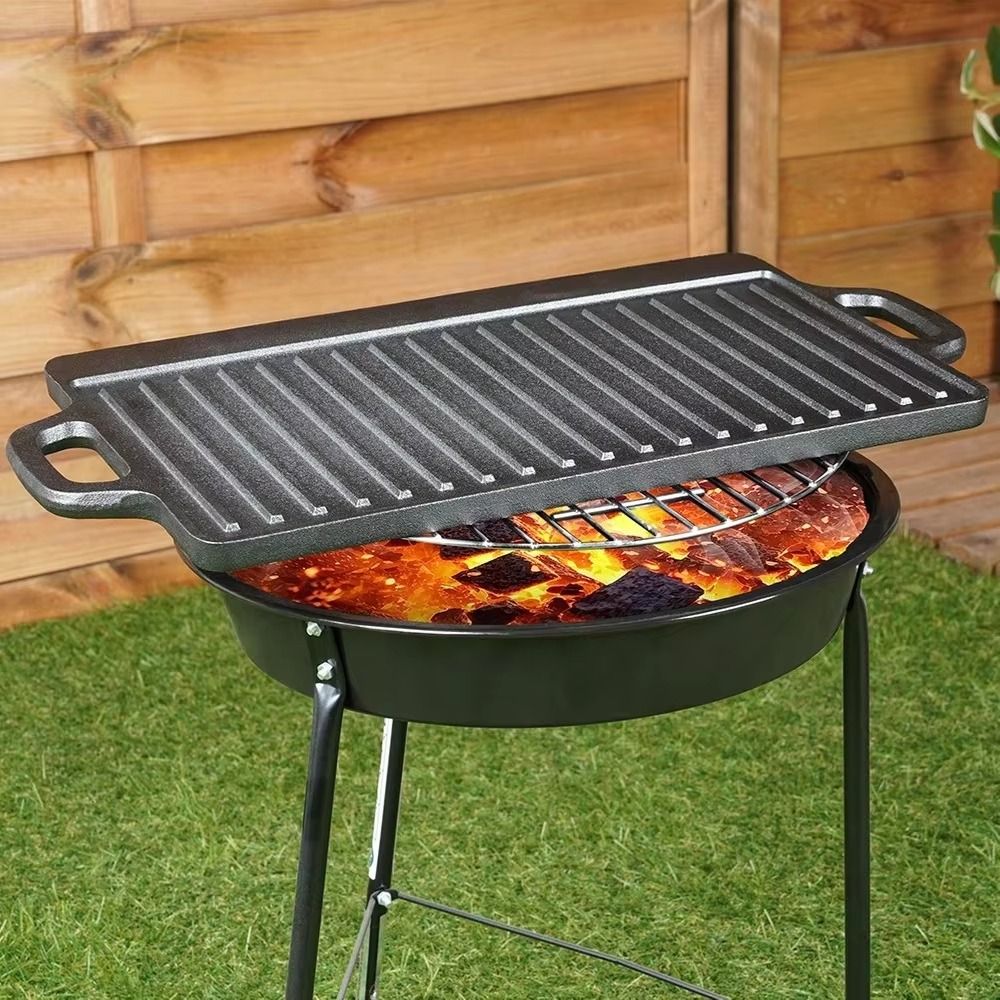 Double Sided Cast Iron Griddle - Camping Cooking Range review and price
