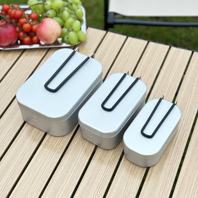 1PC Outdoor Aluminum Lunch Box - Camping Cooking Flame review and price
