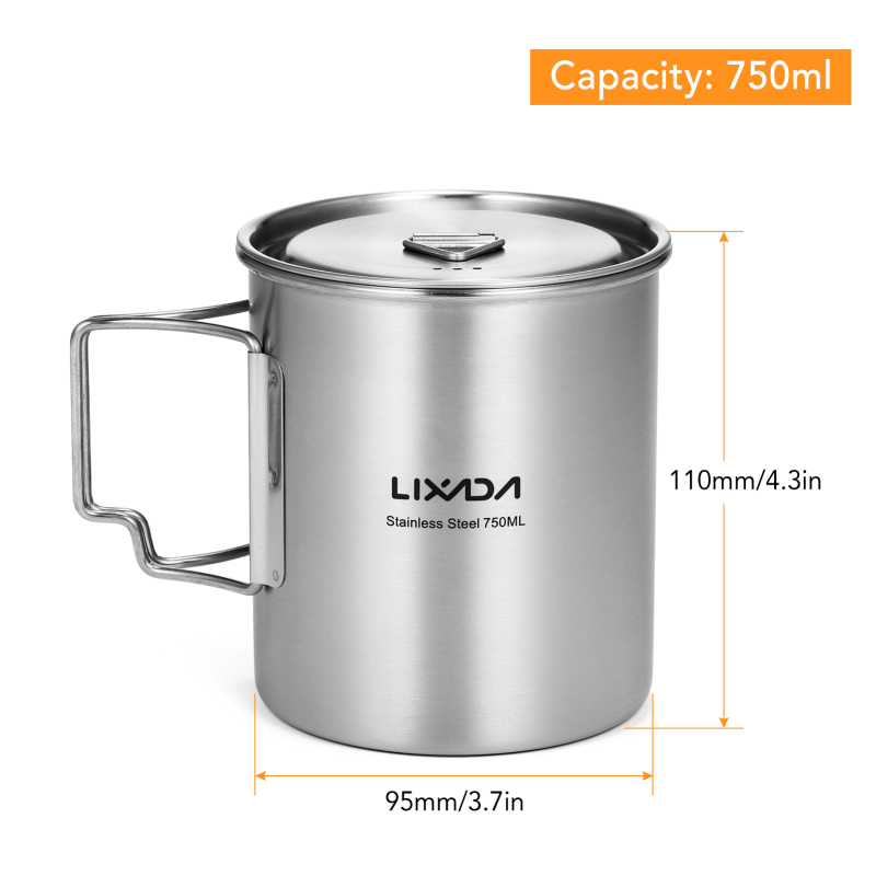 Lixada 750ml Cup Outdoor Stain - Camping Cooking Handle review and price