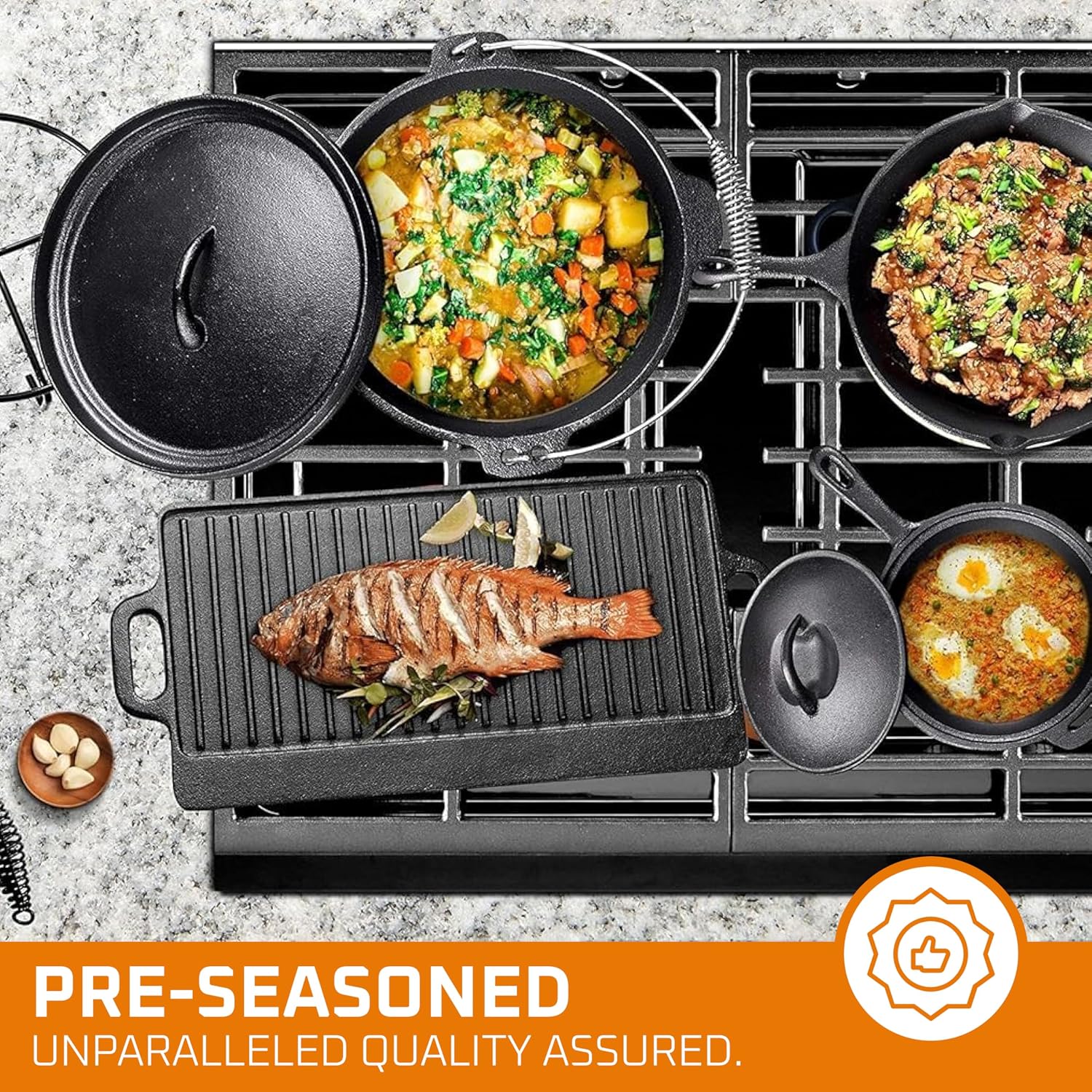 Camping Cooking Set Of 7. Pre  - Camping Cooking Cast Iron review and price