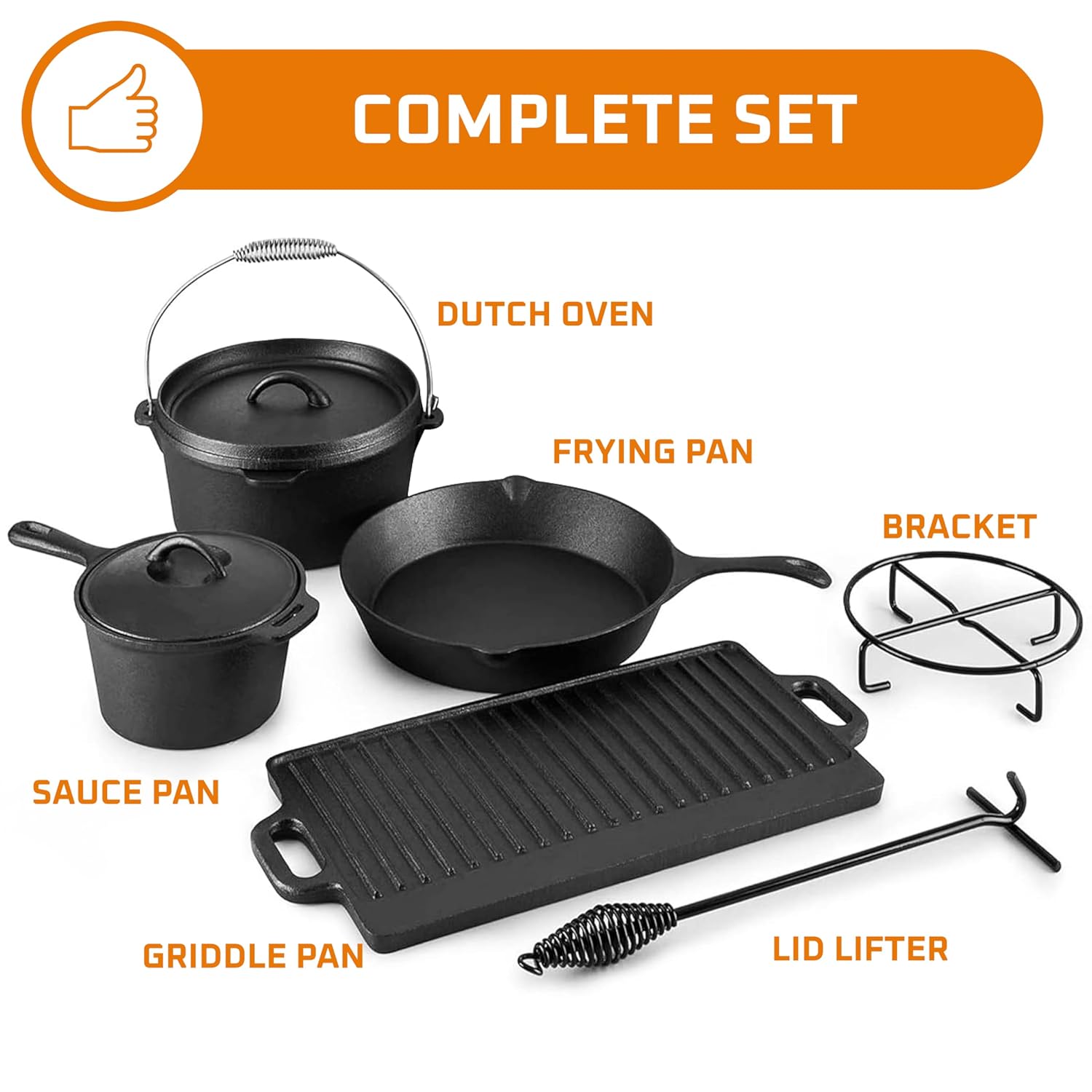 Camping Cooking Set Of 7. Pre  - Camping Cooking Cast Iron review and price