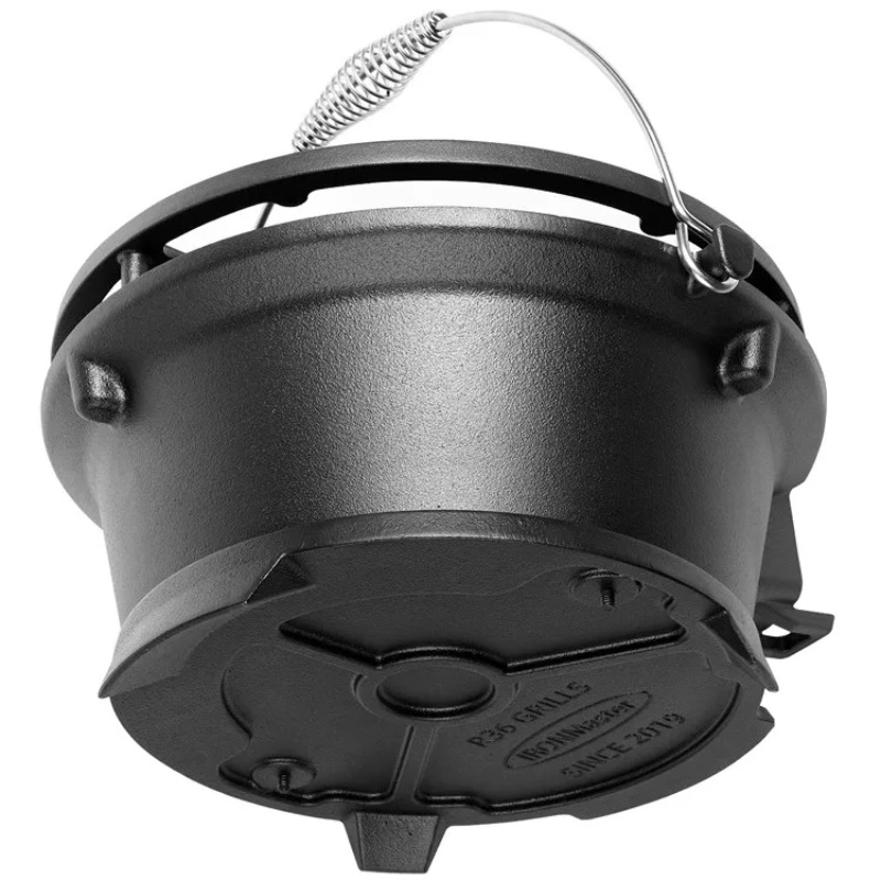 Round Charcoal Grill, Food-Saf - Camping Cooking Cast Iron review and price