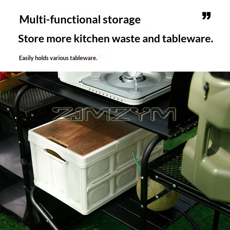 Outdoor Camping Folding Table, - Camping Cooking Table With Storage review and price