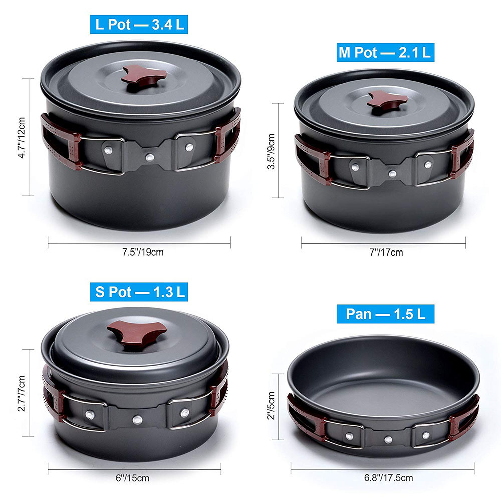 Outdoor Camping Cookware Kit N - Camping Cooking Accessories Set review and price